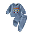 Long Sleeve Race Cars Waffle Toddler Set