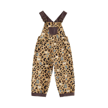 Leopard Straps Toddler Jumpsuit