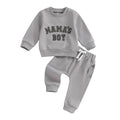Mama's Boy Solid Pants Baby Set Gray 3-6 M 