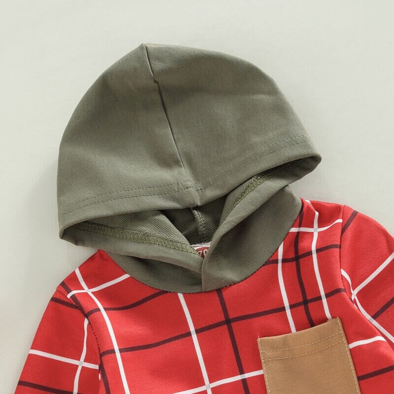 Boys best sale plaid hoodie