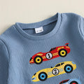 Long Sleeve Race Cars Waffle Toddler Set