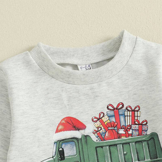 Santa's Little Truck Driver Baby Set
