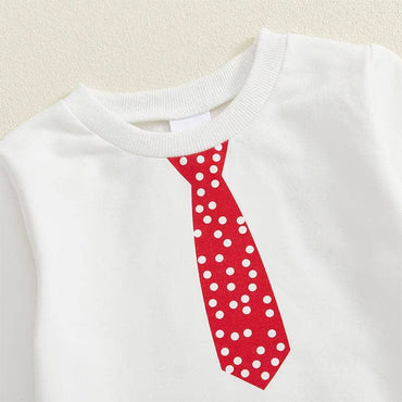 Long Sleeve Candy Cane Tie Baby Set
