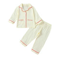 Long Sleeve Solid Toddler Pajama Set Pajamas The Trendy Toddlers White 18-24 M 