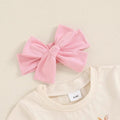 Short Sleeve Bows Bunny Toddler Set