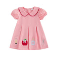 Back To School Puff Sleeve Collar Toddler Dress
