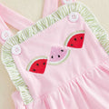 Sleeveless Watermelon Ruffled Baby Romper