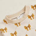 Long Sleeve Golden Bows Baby Set
