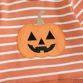 Long Sleeve Striped Pumpkin Baby Set