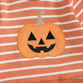 Long Sleeve Striped Pumpkin Baby Set