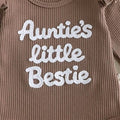 Auntie's Little Bestie Floral Flared Baby Set Sets The Trendy Toddlers 