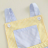 Striped Pocket Baby Romper