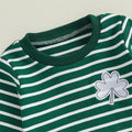 Long Sleeve St. Patrick's Day Striped Baby Set