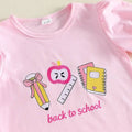 Puff Sleeve Pink Back To School Toddler Set Sets The Trendy Toddlers 
