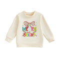 Merry and Bright Bow Toddler Sweatshirt Beige 12-18 M