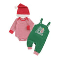 Long Sleeve First Christmas Striped Baby Set Green 0-3 M