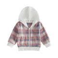 Zip-Up Plaid Hooded Toddler Jacket