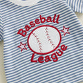 Short Sleeve Baseball League Striped Toddler Set