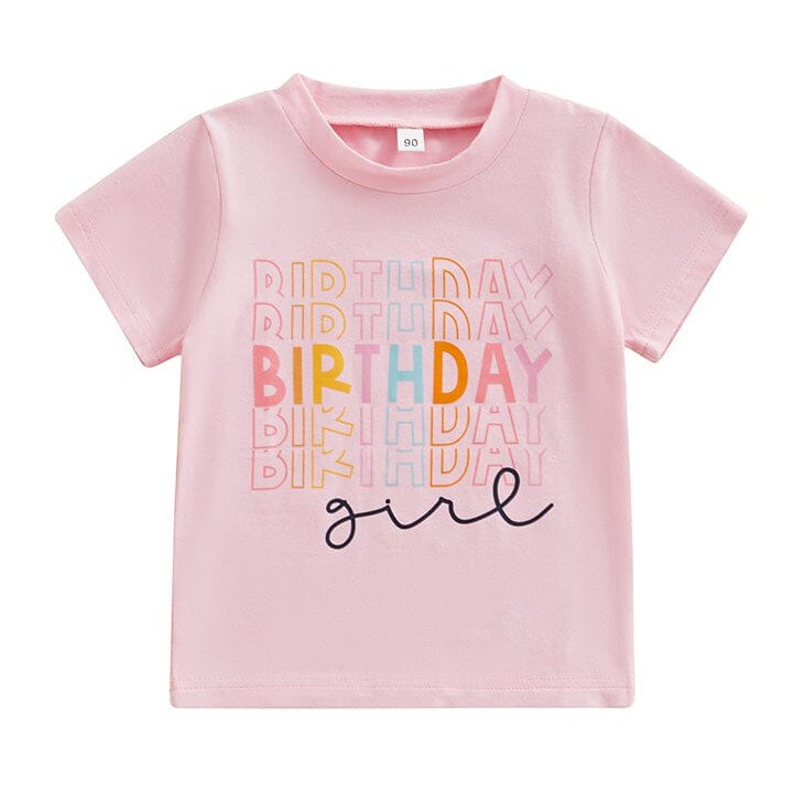 Birthday Girl Toddler Tee Pink 12-18 M 