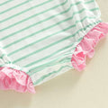 Short Sleeve Stripes Baby Romper