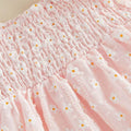 Puff Sleeve Pink Daisy Baby Romper Rompers The Trendy Toddlers 