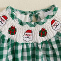 Long Sleeve Plaid Christmas Romper   