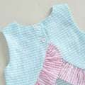 Sleeveless Striped Golf Baby Set