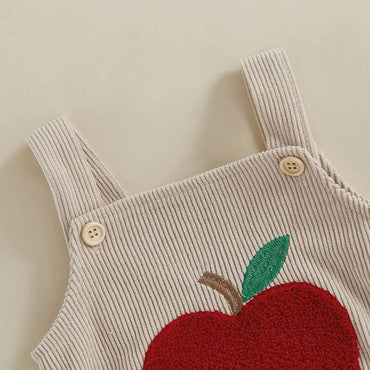 Sleeveless Mushroom Apple Baby Romper