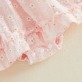 Puff Sleeve Pink Daisy Baby Romper Rompers The Trendy Toddlers 