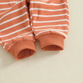 Long Sleeve Striped Pumpkin Baby Set