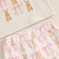 Short Sleeve Bows Bunny Toddler Set