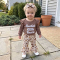 Auntie's Little Bestie Floral Flared Baby Set Sets The Trendy Toddlers 