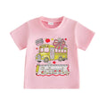 School Bus Bow Toddler Tee T-Shirt The Trendy Toddlers 
