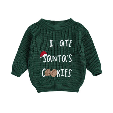 Santa's Cookies Knit Baby Sweater