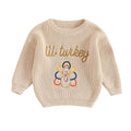 Lil Turkey Knit Baby Sweater Beige 0-3 M 