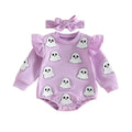 Long Sleeve Halloween Ruffle Baby Romper