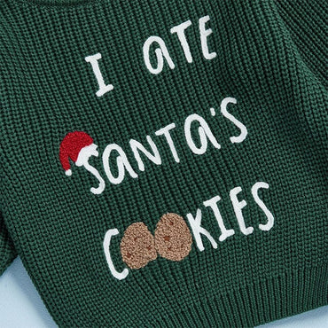 Santa's Cookies Knit Baby Sweater