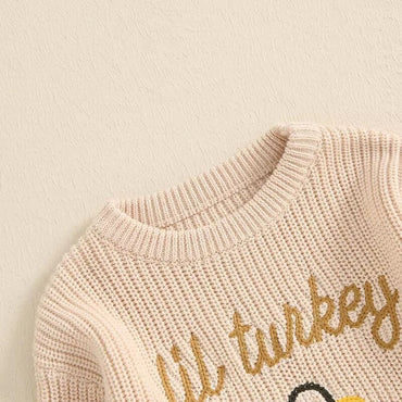 Lil Turkey Knit Baby Sweater   