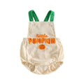 Sleeveless Little Pumpkin Ribbed Baby Romper