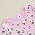 Short Sleeve Floral Goose Baby Set Sets The Trendy Toddlers 