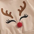 Long Sleeve Reindeer Tulle Skirt Toddler Set