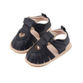 Solid Strap Heart Baby Sandals Shoes The Trendy Toddlers Black 1 
