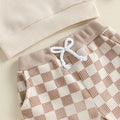 Long Sleeve Mama's Boy Checkered Baby Set Sets The Trendy Toddlers 