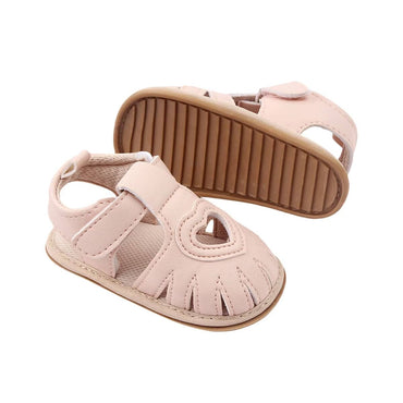 Solid Strap Heart Baby Sandals