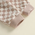 Long Sleeve Mama's Boy Checkered Baby Set Sets The Trendy Toddlers 
