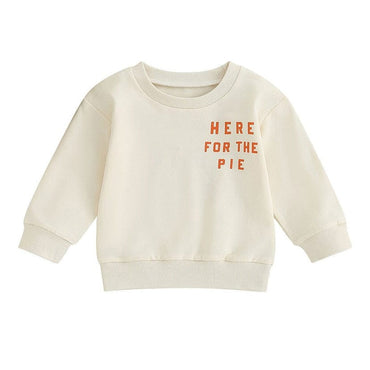 Here For The Pie Toddler Sweatshirt Holiday The Trendy Toddlers 