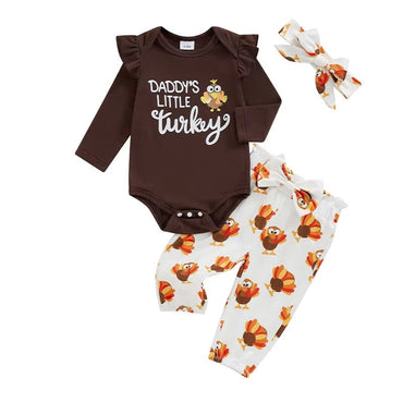 Daddy's Little Turkey Baby Set   