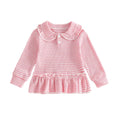Long Sleeve Striped Collar Toddler Sweatshirt