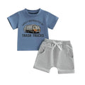 Short Sleeve Trash Trucks Toddler Set Blue 18-24 M
