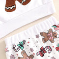 Christmas Gingerbread Bow Baby Set   